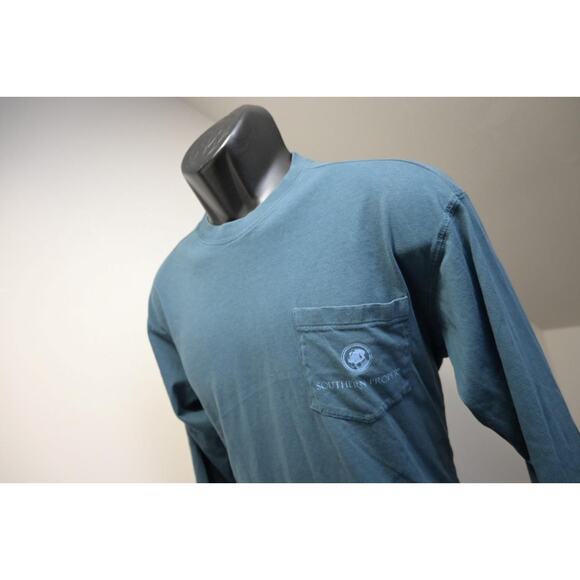 Southern Proper Front Pocket Tee Shirt Dog Long Sleeve Mens Size Small - Picture 1 of 9